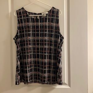Nine West Black Sleeveless Blouse EUC